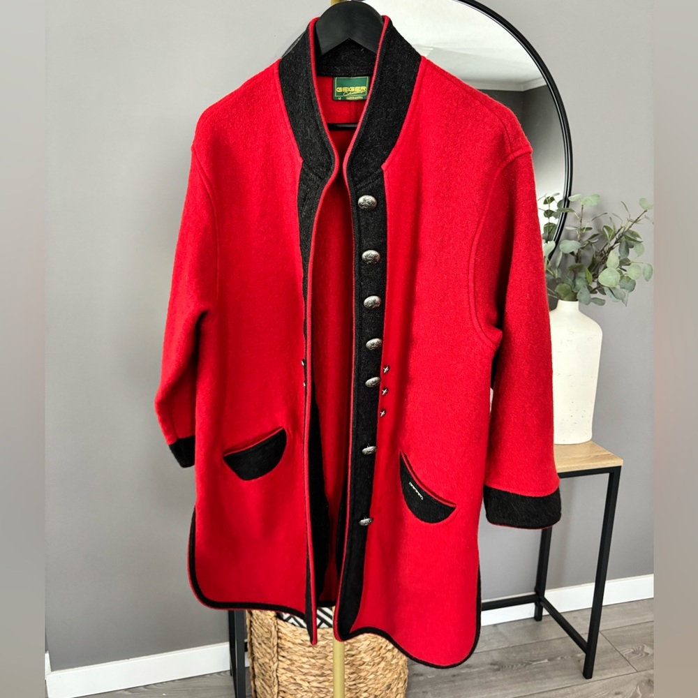 Geiger Military Style Wool Coat - Picture 3 of 10
